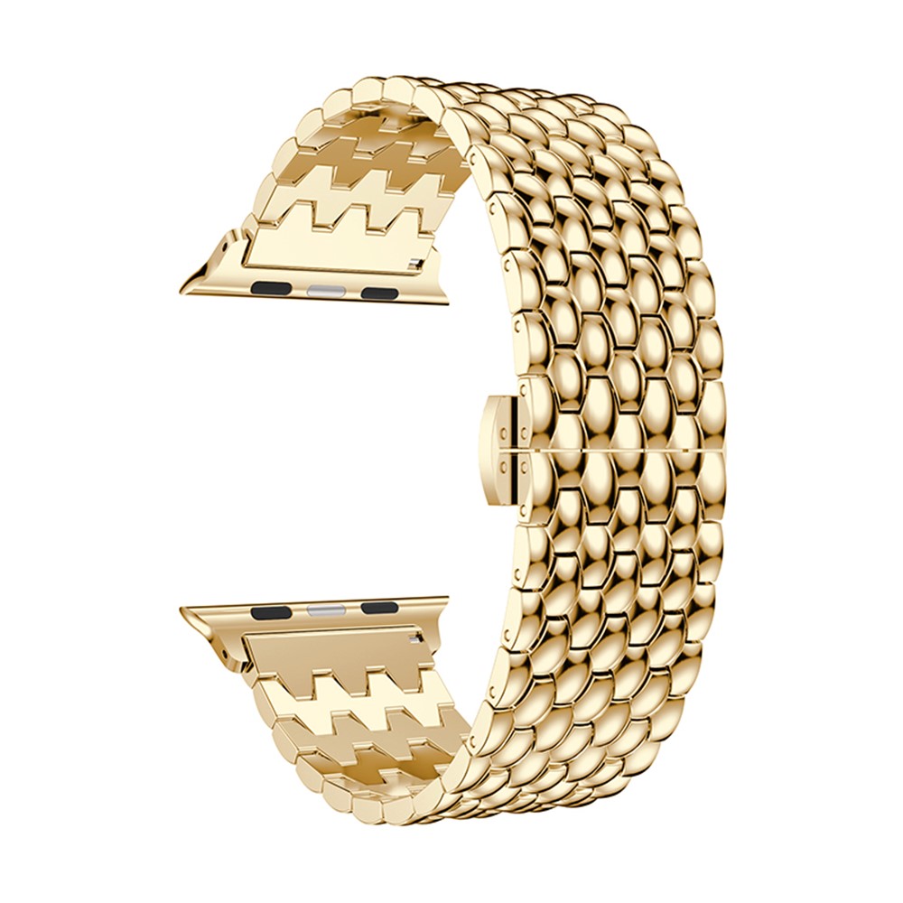 316L Stainless Steel Watch Band with Butterfly Buckle for Apple Watch Series 4 40mm / Series 3 / 2 / 1 38mm - Gold Color-1