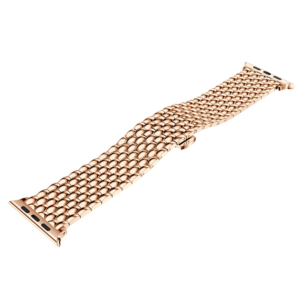 316L Stainless Steel Watch Strap Replacement for Apple Watch Series 4 40mm / Series 3 / 2 / 1 38mm - Rose Gold Color-3