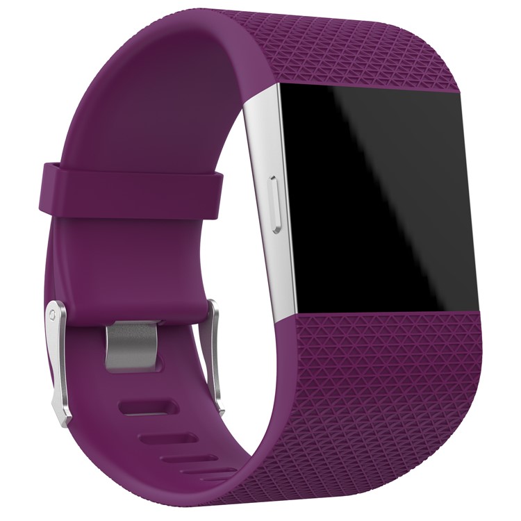 Soft TPE Watch Strap Replacement with Installation Tools for Fitbit Surge - Dark Purple, Size: L-2