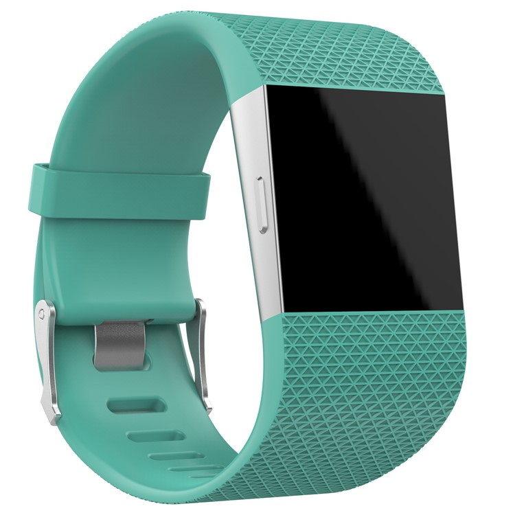 TPE Soft Watch Band with Installation Tools for Fitbit Surge - Cyan, Size: L-2