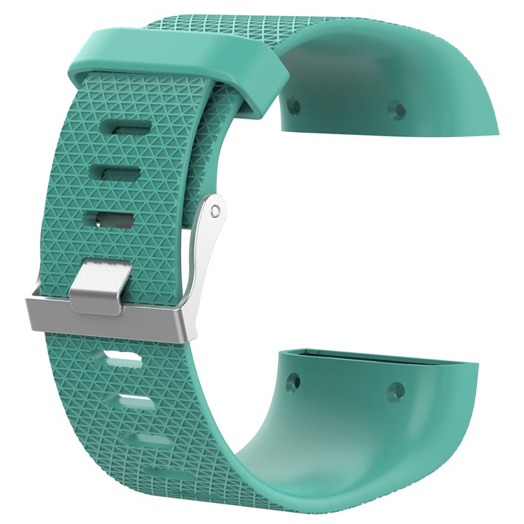TPE Soft Watch Band with Installation Tools for Fitbit Surge - Cyan, Size: L-4