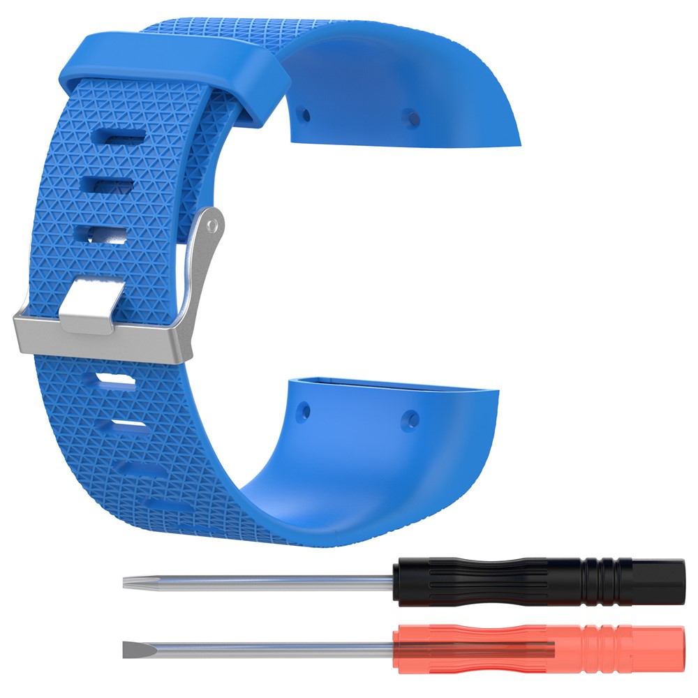 TPE Soft Watch Strap with Installation Tools for Fitbit Surge - Baby Blue, Size: L-1