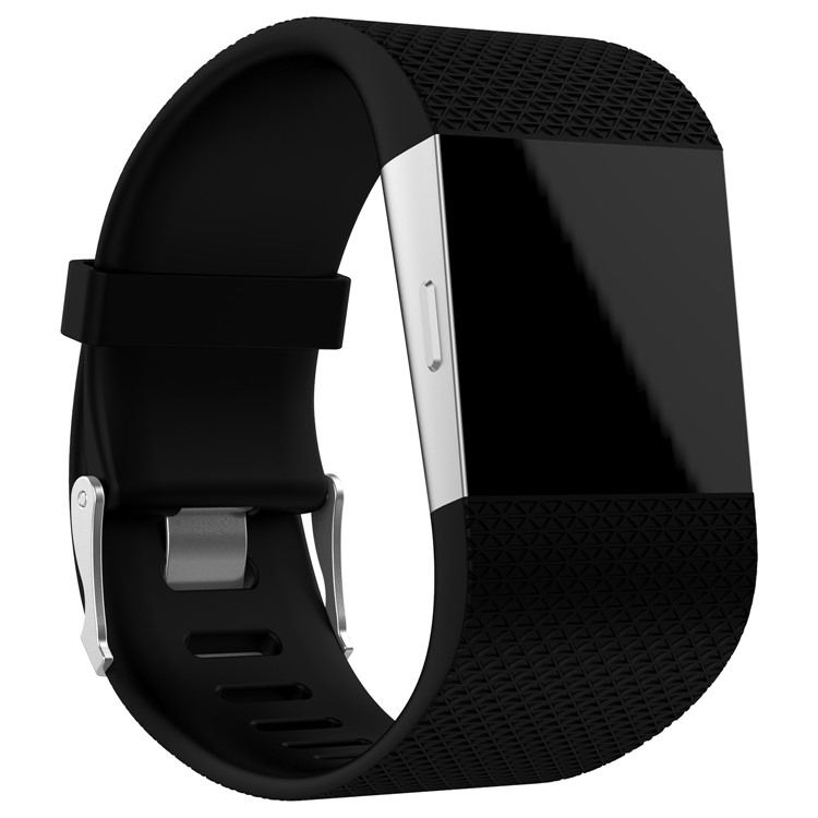 Cinta de Relógio de Pulso TPE Suave Com Ferramentas de Instalação Para Ondas de Fitbit - Preto, Tamanho: S-4