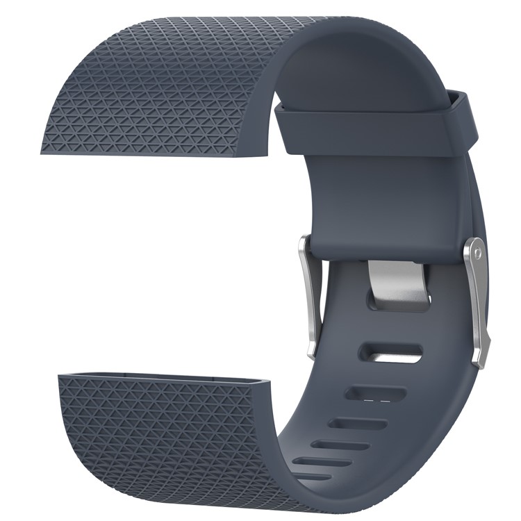 TPE Soft Watch Band Replacement with Installation Tools for Fitbit Surge - Grey, Size: S-3