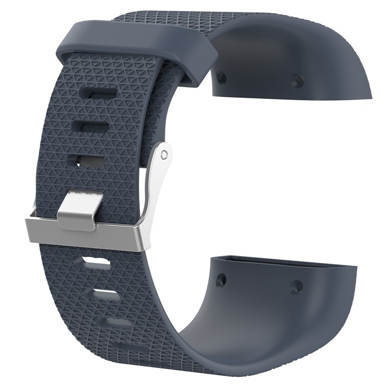 TPE Soft Watch Band Replacement with Installation Tools for Fitbit Surge - Grey, Size: S-4