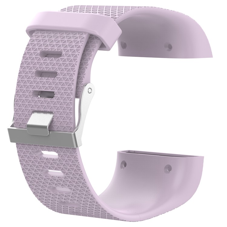 TPE Soft Watch Strap Replacement with Installation Tools for Fitbit Surge - Light Purple, Size: S-2
