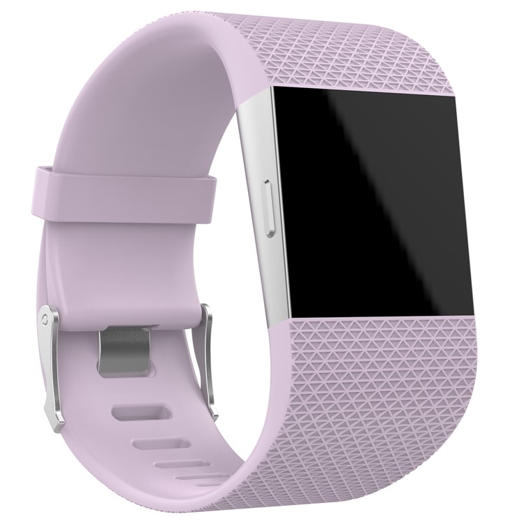 TPE Soft Watch Strap Replacement with Installation Tools for Fitbit Surge - Light Purple, Size: S-3
