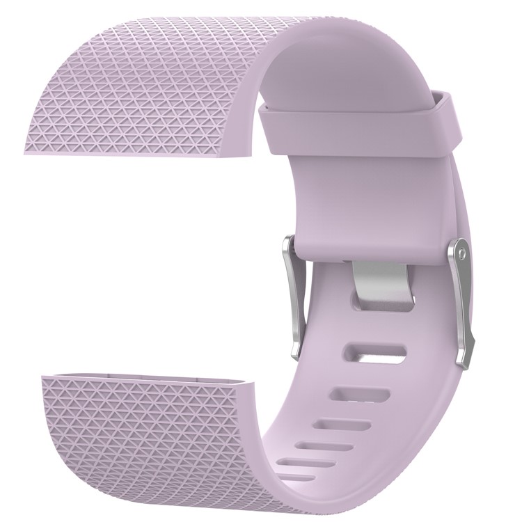 TPE Soft Watch Strap Replacement with Installation Tools for Fitbit Surge - Light Purple, Size: S-4