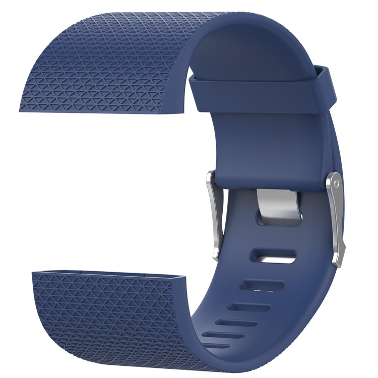 Metal Buckle Soft TPE Watch Band with Installation Tools for Fitbit Surge - Dark Blue, Size: S-3