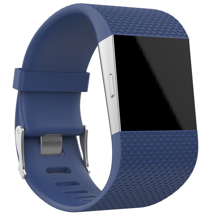 Metal Buckle Soft TPE Watch Band with Installation Tools for Fitbit Surge - Dark Blue, Size: S-4