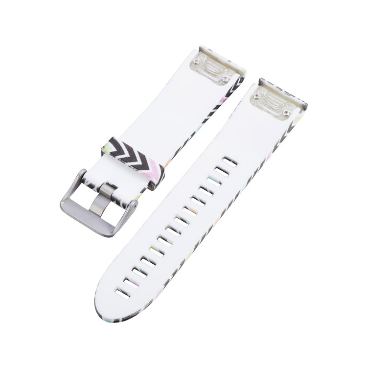 20mm Replacement Quick Fit Silicone Watch Band Strap Bracelet for Garmin Fenix 5s - Stripe Pattern-4
