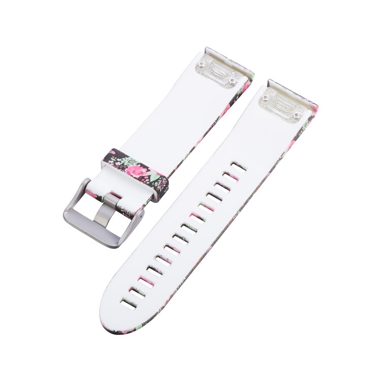 20mm Replacement Quick Fit Silicone Watch Band Strap for Garmin Fenix 5s - Colorful Flowers-4