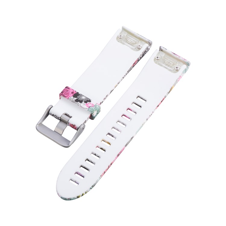 Replacement Quick Fit 20mm Silicone Watch Band Strap Bracelet for Garmin Fenix 5s - Vivid Flowers-4