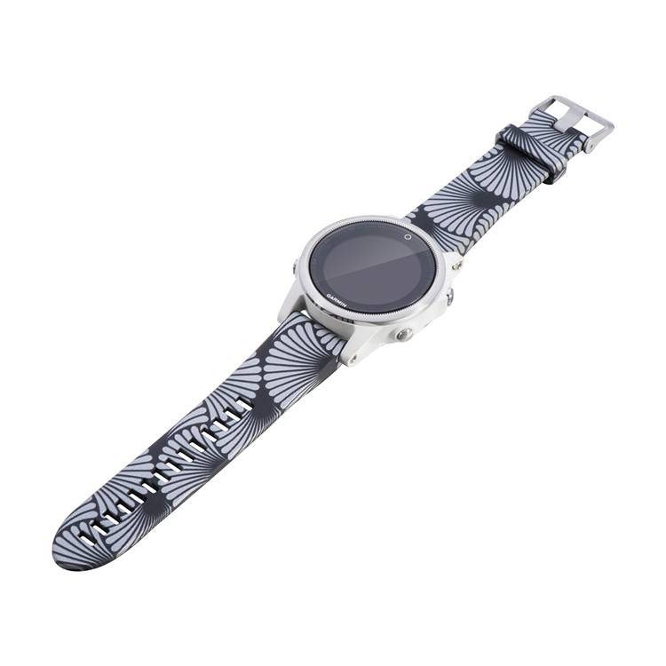 20mm Silicone Watch Band Strap Bracelet Replacement Quick Fit for Garmin Fenix 5s - Flora Pattern-3