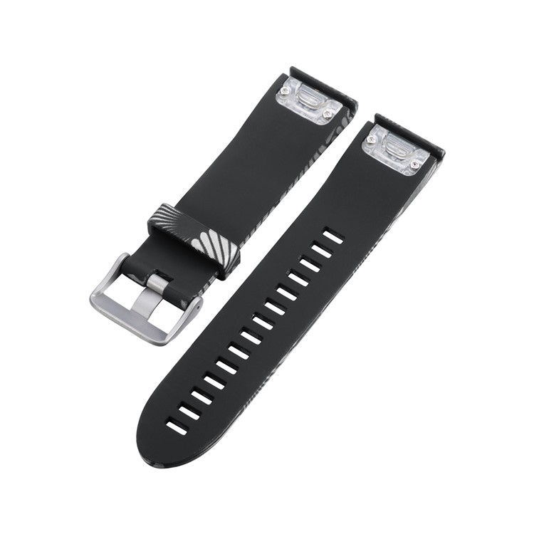 20mm Silicone Watch Band Strap Bracelet Replacement Quick Fit for Garmin Fenix 5s - Flora Pattern-4