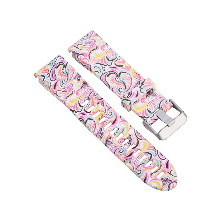 20mm Replacement Quick Fit Silicone Watch Band for Garmin Fenix 5s - Colorized Pattern-1