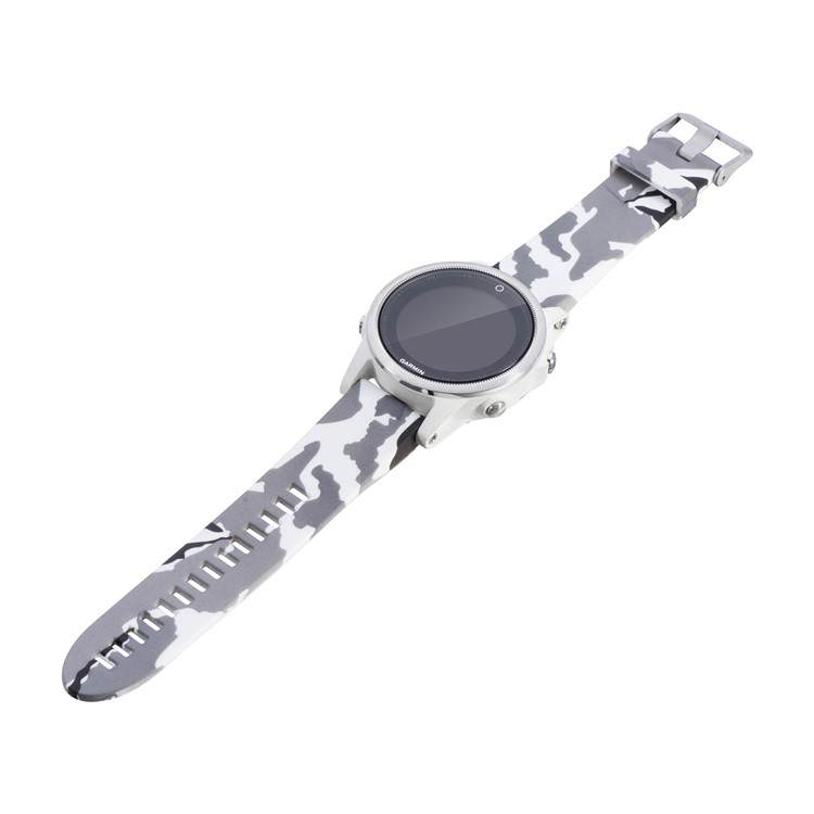 20mm Replacement Quick Fit Silicone Watch Band Bracelet Strap for Garmin Fenix 5s - Camouflage Pattern-3
