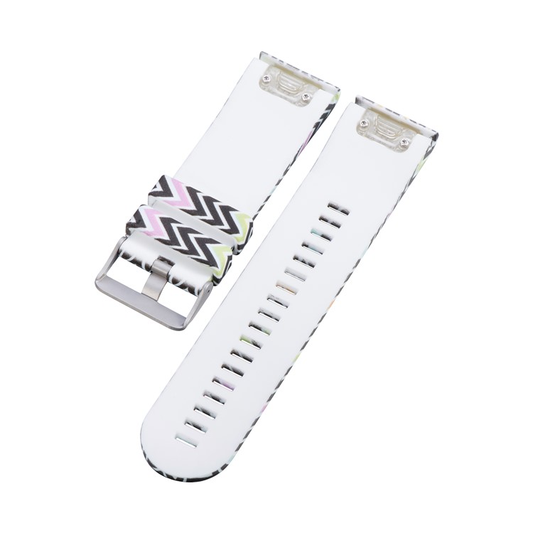 26mm Silicone Watch Band Strap Bracelet for Garmin Fenix3 Quatix 3 Fenix 5X Fenix 3 HR Smart Watch - Stripe Pattern-2