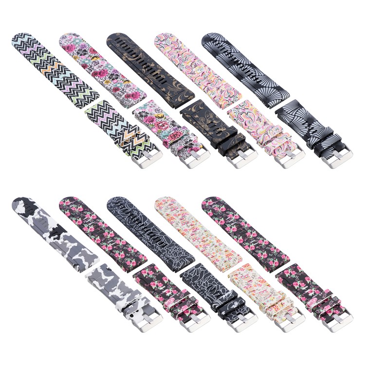 26mm Silicone Watch Band Strap Bracelet for Garmin Fenix3 Quatix 3 Fenix 5X Fenix 3 HR Smart Watch - Stripe Pattern-5