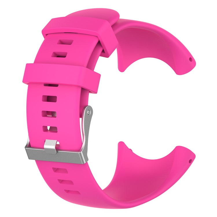 Flexible Silicone Watch Strap with Installation Tools for Suunto Core All Black - Rose-1