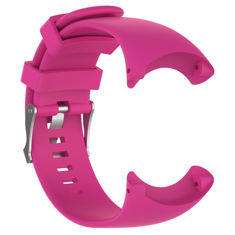 Flexible Silicone Watch Strap with Installation Tools for Suunto Core All Black - Rose-2