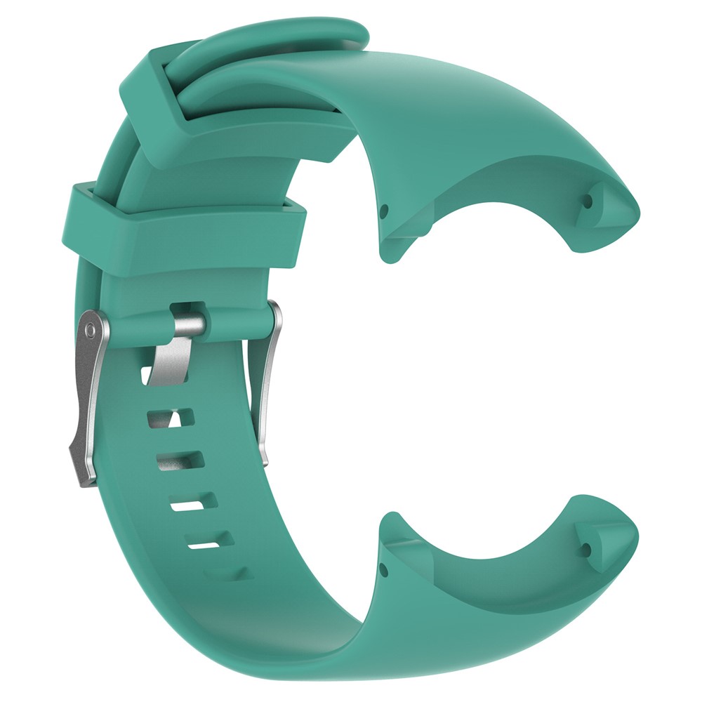 Soft Silicone Watch Band Replacement for Suunto Core All Black - Cyan-1