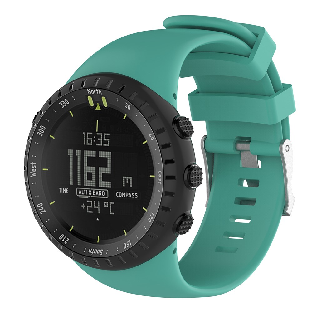 Soft Silicone Watch Band Replacement for Suunto Core All Black - Cyan-4