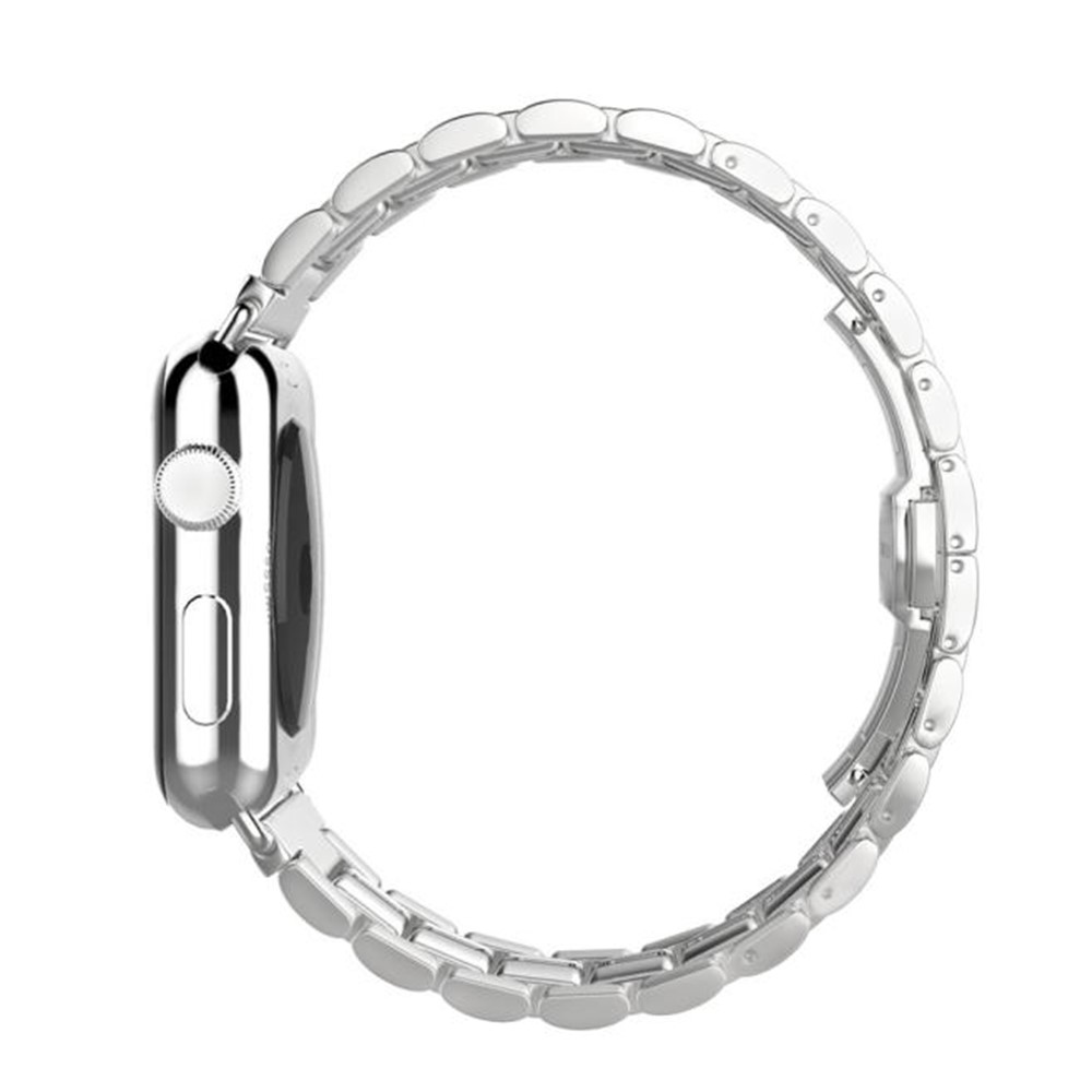 Contas De Liga De Zinco Sólida Pulseira De Corrente De Ligação Para Apple Watch Series 5 4 44mm / Series 3/2/1 42mm - Cor Prata-6