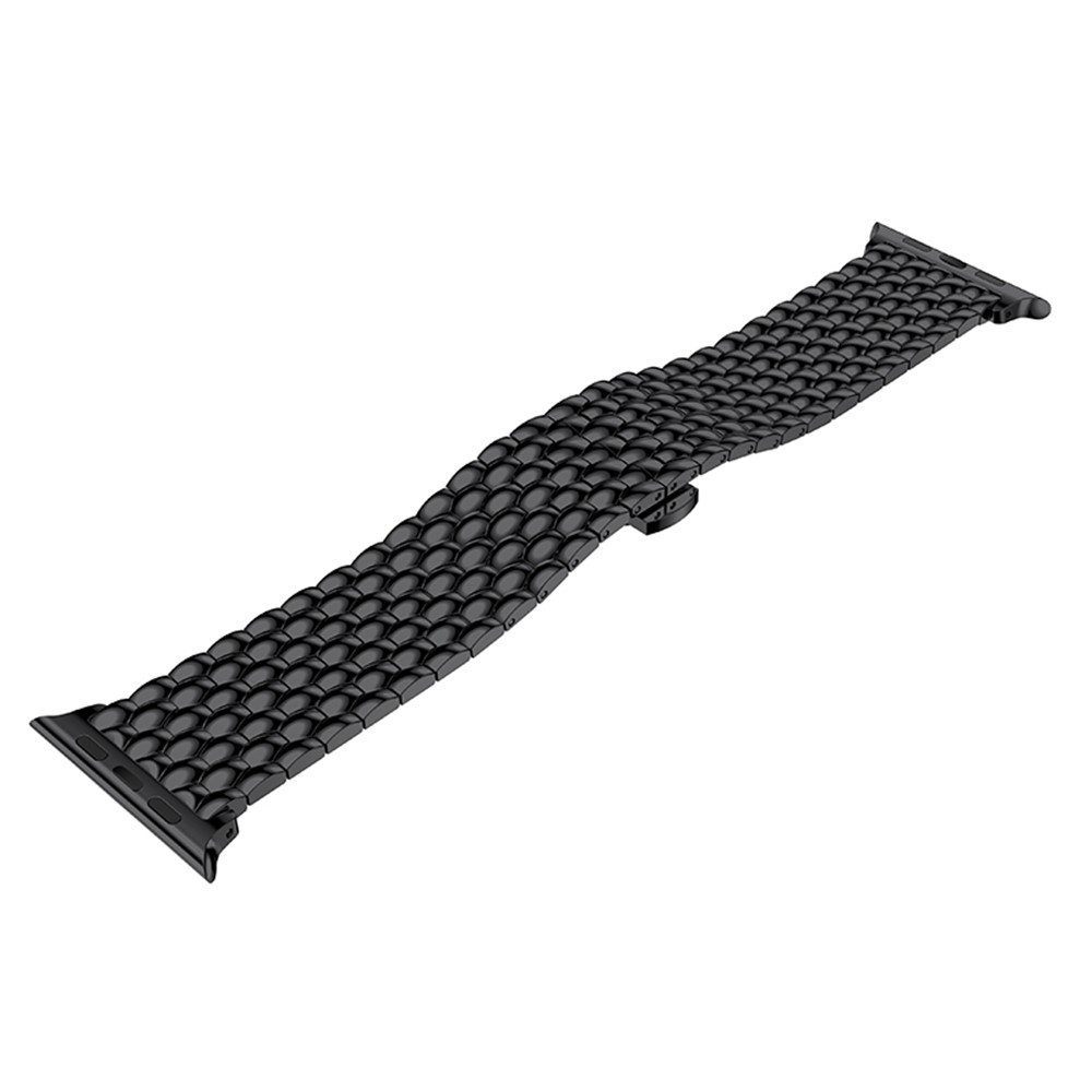 Stainless Steel Watchband Strap with Butterfly Buckle for Apple Watch Series 4 44mm / Series 3/2/1 42mm - Black-3