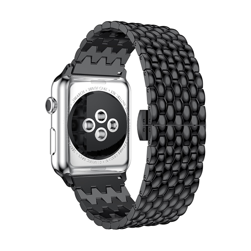 Stainless Steel Watchband Strap with Butterfly Buckle for Apple Watch Series 4 44mm / Series 3/2/1 42mm - Black-4