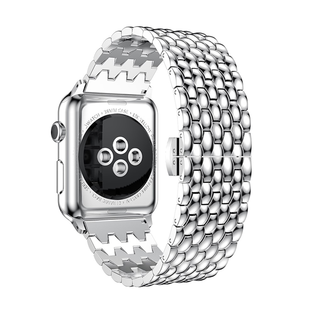 Stainless Steel Metal Watchband Strap with Butterfly Buckle for Apple Watch Series 4 44mm / Series 3/2/1 42mm - Silver Color-4