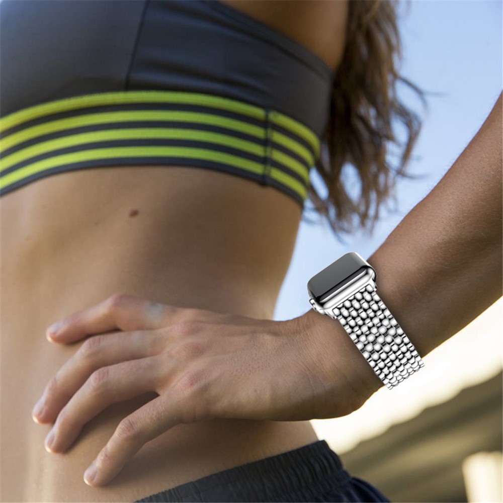 Stainless Steel Metal Watchband Strap with Butterfly Buckle for Apple Watch Series 4 44mm / Series 3/2/1 42mm - Silver Color-5