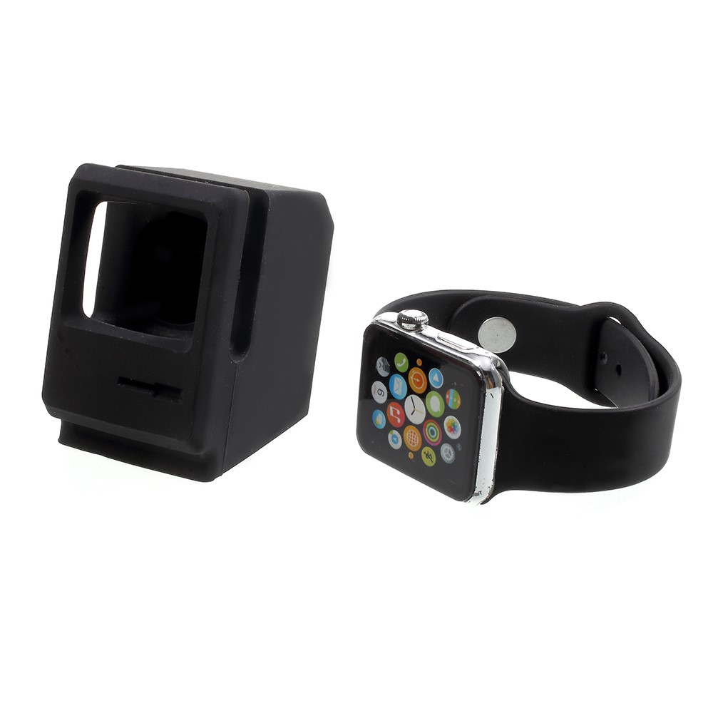 Silicone Desktop Mount Charging Stand for Apple Watch - Black-5