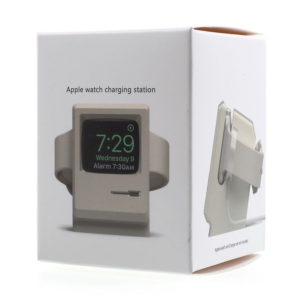 Silicone Desktop Stand Charging Holder for Apple Watch - White-8
