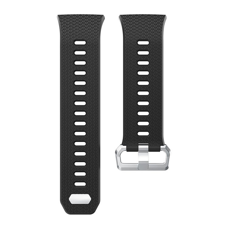 Herringbone Texture Soft Silikon Uhrenarmband für Fitbit Ionic - Schwarz-4