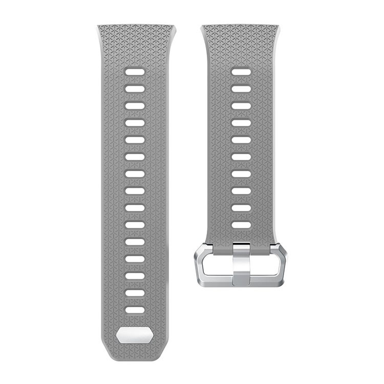 Herringbone Texture Flexible Silicone Watch Band for Fitbit Ionic - Grey-4