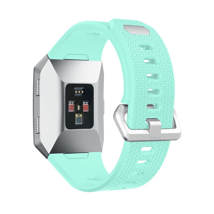 Soft Silicone Watch Band with Herringbone Texture for Fitbit Ionic - Green-2
