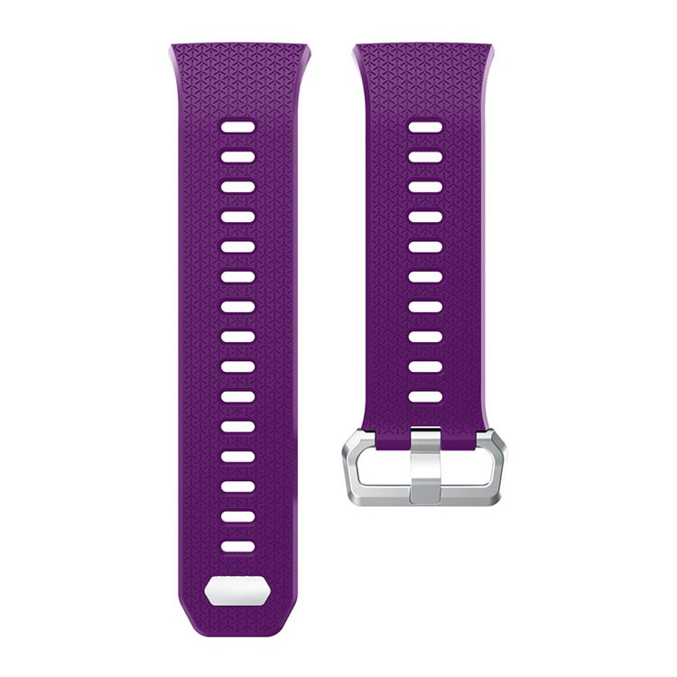 For Fitbit Ionic Herringbone Texture Soft Silicone Watch Band - Purple-4