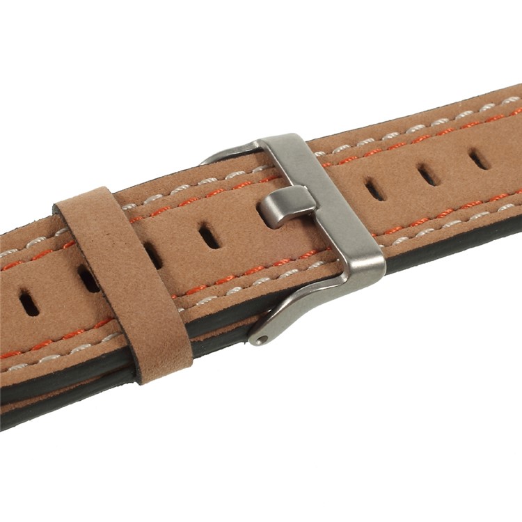 Genuine Leather Watch Strap Replacement for Fitbit Ionic - Light Brown-5