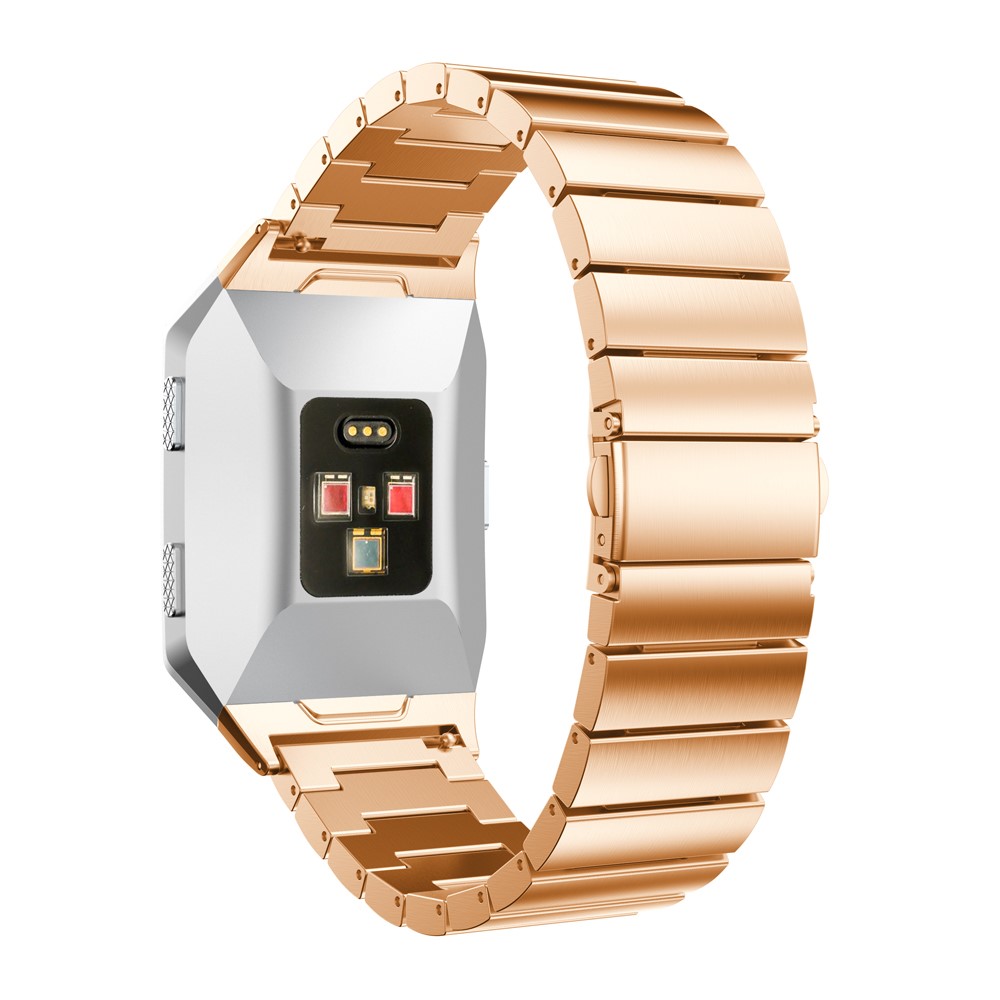 For Fibit Ionic 316 Stainless Steel Solid Chain Watch Strap Replacement - Rose Gold Color-3