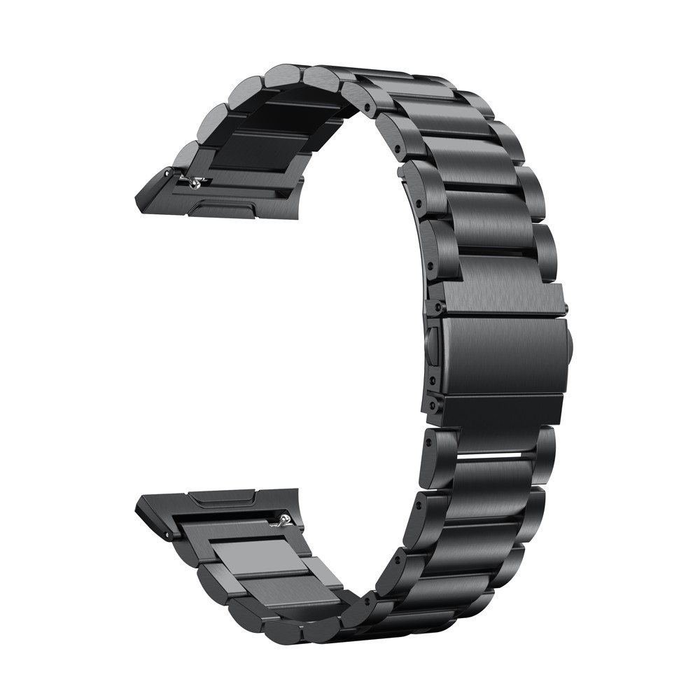 Solid Stainless Steel Watch Band Replacement for Fitbit Ionic - Black-1