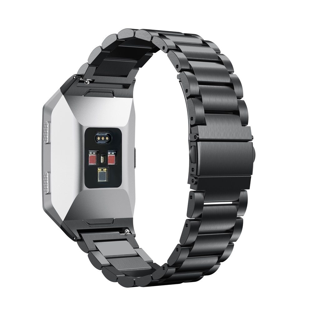 Solid Stainless Steel Watch Band Replacement for Fitbit Ionic - Black-2