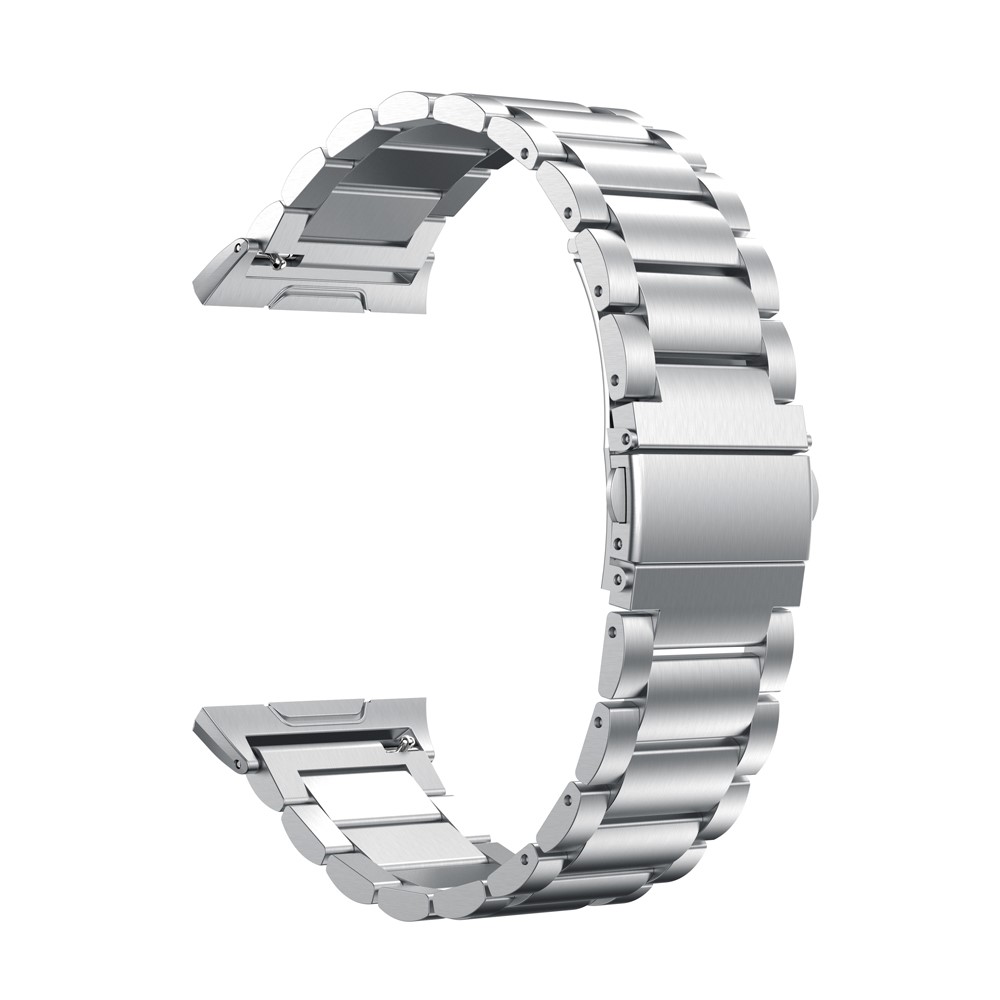 Solid Stainless Steel Watch Strap Replacement for Fitbit Ionic - Silver Color-1