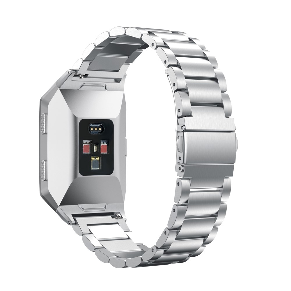 Solid Stainless Steel Watch Strap Replacement for Fitbit Ionic - Silver Color-2