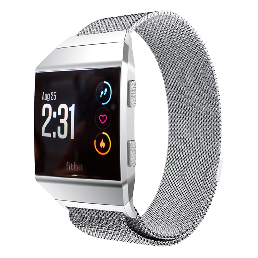 Solid Stainless Steel Milanese Mesh Wrist Watch Band for Fitbit Ionic - Silver Color-3