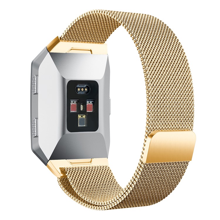Solid Stainless Steel Milanese Mesh Wrist Watch Replacement Band for Fitbit Ionic - Gold Color-2