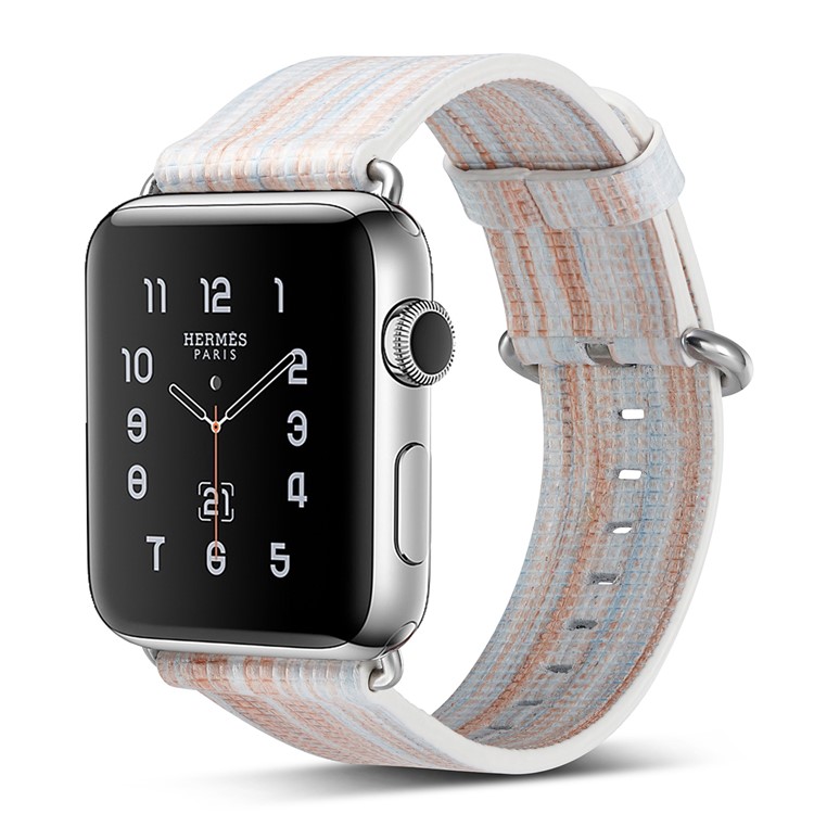 Genuine Leather Patterned Wrist Watch Strap Replacement for Apple Watch Series 4 44mm / Series 3/2/1 42mm - Style C-4