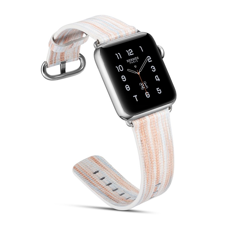 Genuine Leather Patterned Wrist Watch Strap Replacement for Apple Watch Series 4 44mm / Series 3/2/1 42mm - Style C-5