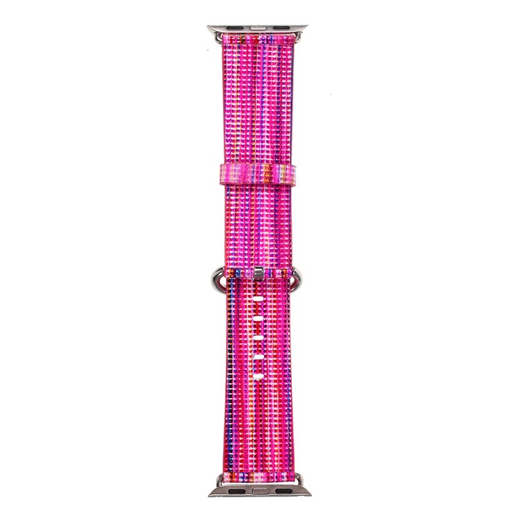 Patterned Genuine Leather Watch Strap Replacement for Apple Watch Series 4 44mm / Series 3/2/1 42mm - Style D-3