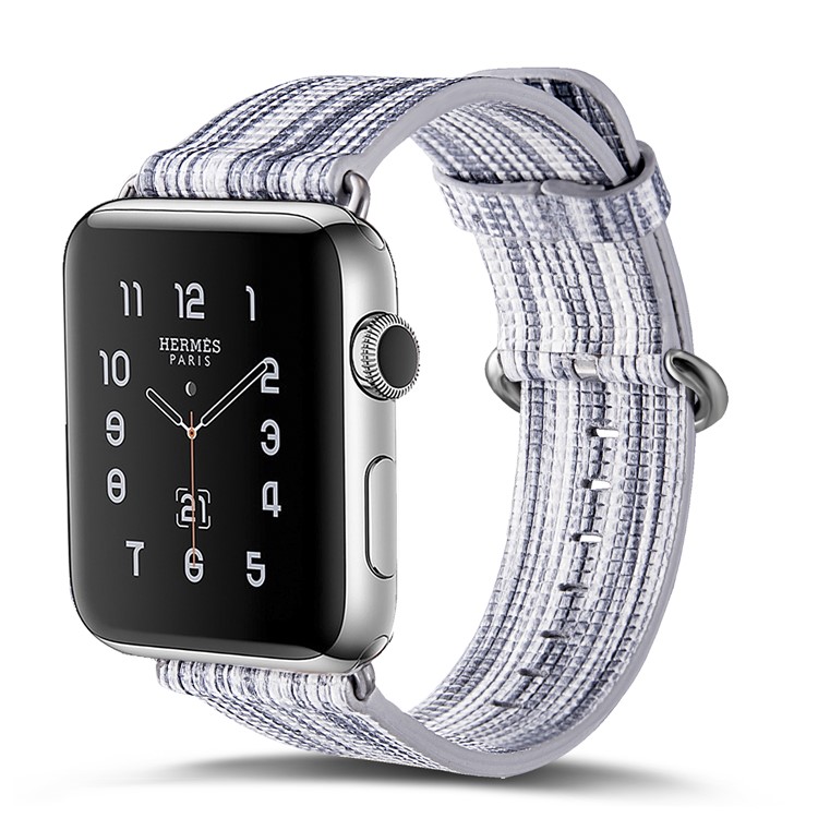 Rugged Genuine Leather Patterned Watch Strap Replacement for Apple Watch Series 4 44mm / Series 3/2/1 42mm - Style I-3